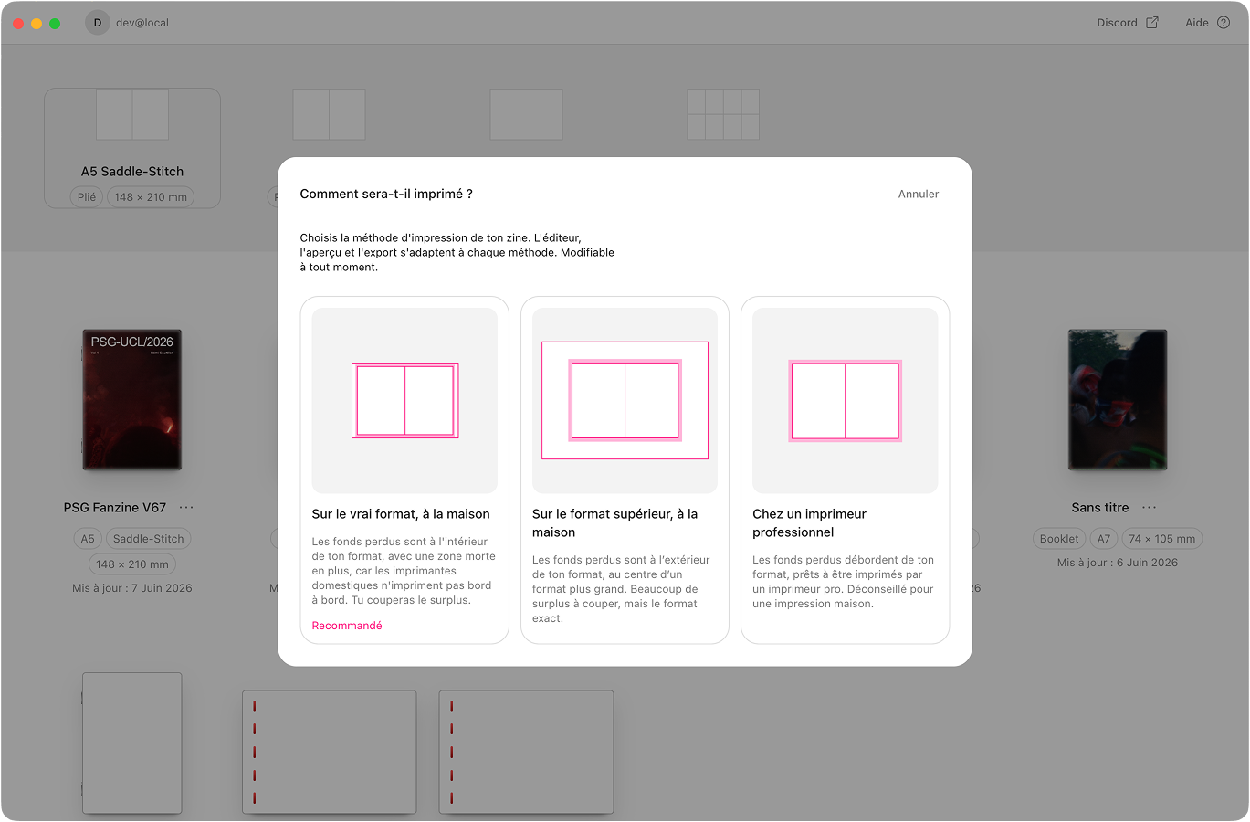 The Aldo Reborn bleed & safe-zone view on macOS — image extended past the trim, safe area marked
